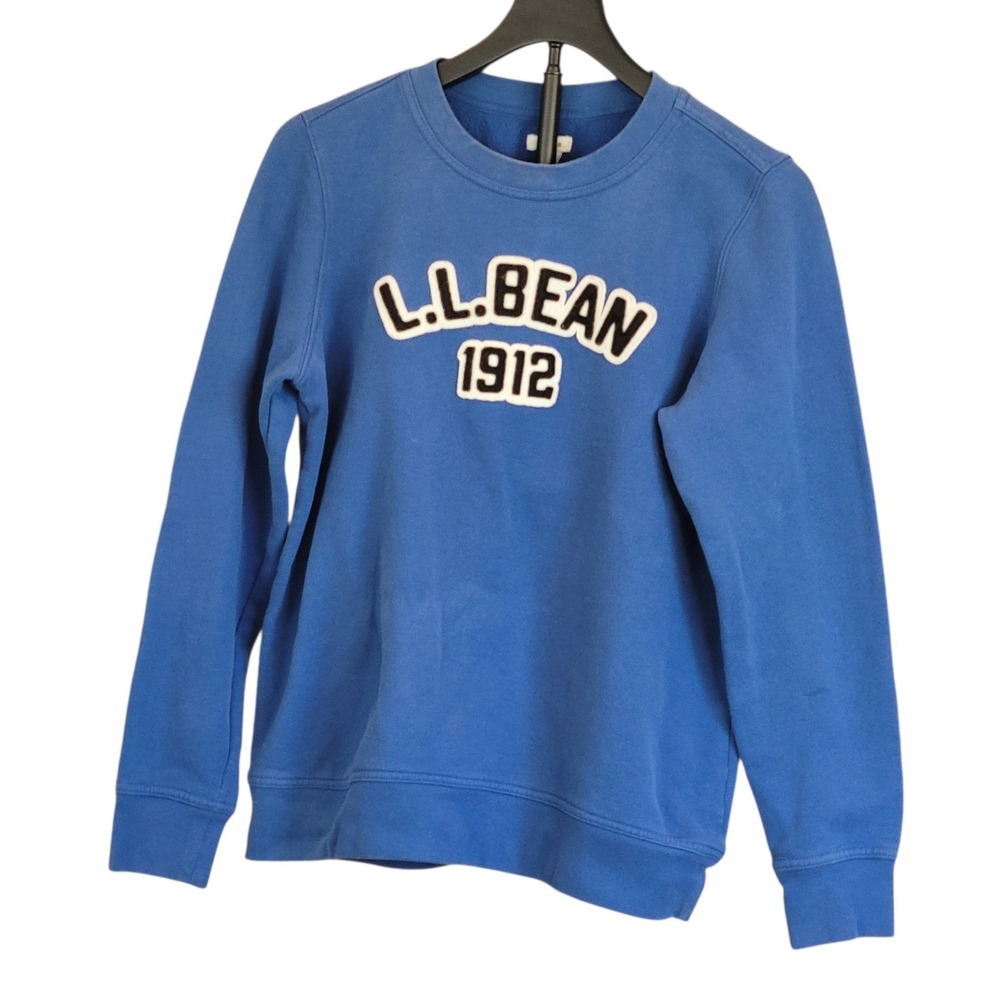 LL Bean Mens Crewneck Sweatshirt Blue Size Medium 1912 Logo 511585 Gorpcore